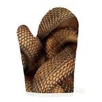 Bronze Snake Print Single Oven Mitt