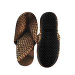 Bronze Snake Print Slippers