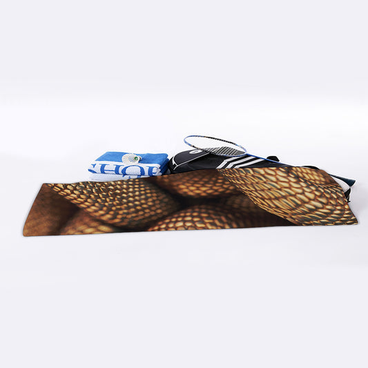 Bronze Snake Print Sports Towel