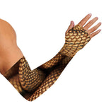 Bronze Snake Print Sun Protection Arm Sleeves