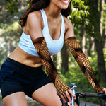 Bronze Snake Print Sun Protection Arm Sleeves