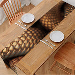 Bronze Snake Print Table Runner