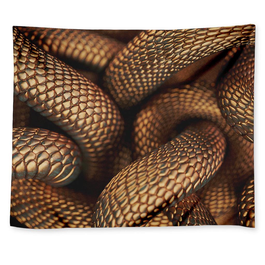 Bronze Snake Print Tapestry