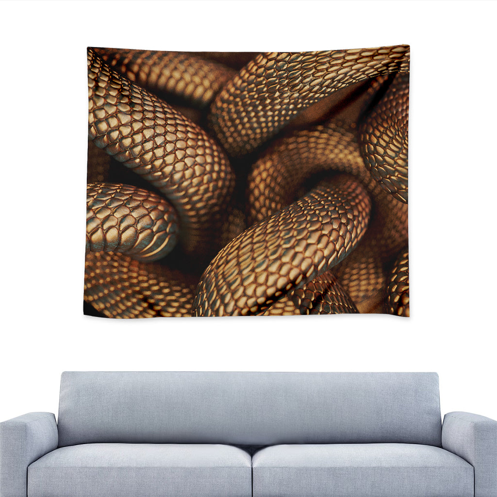 Bronze Snake Print Tapestry