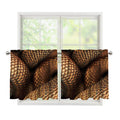 Bronze Snake Print Tier Curtains
