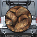 Bronze Snake Print Tire Cover