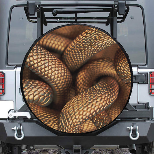 Bronze Snake Print Tire Cover