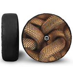 Bronze Snake Print Tire Cover With Camera Hole