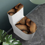 Bronze Snake Print Toilet Lid And Tank Cover Set