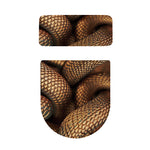 Bronze Snake Print Toilet Lid And Tank Cover Set