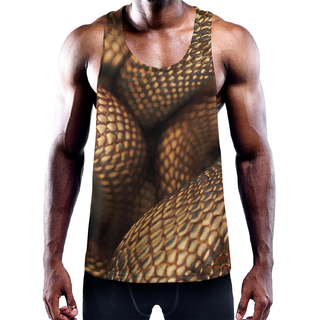 Bronze Snake Print Training Tank Top