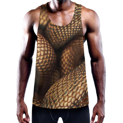 Bronze Snake Print Training Tank Top