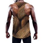 Bronze Snake Print Training Tank Top