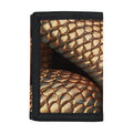 Bronze Snake Print Trifold Wallet
