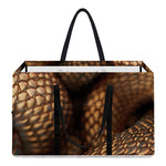 Bronze Snake Print Utility Tote Bag