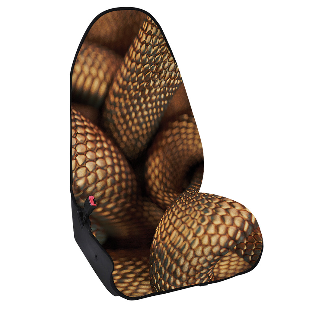 Bronze Snake Print Waterproof Car Seat Cover