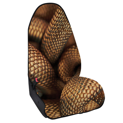 Bronze Snake Print Waterproof Car Seat Cover