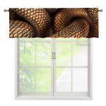 Bronze Snake Print Window Valance