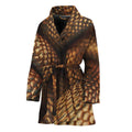 Bronze Snake Print Women's Bathrobe