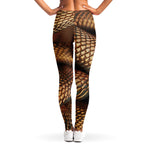 Bronze Snake Print Women's Leggings