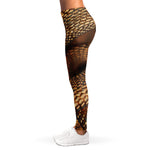 Bronze Snake Print Women's Leggings