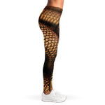 Bronze Snake Print Women's Leggings