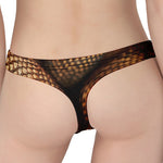 Bronze Snake Print Women's Thong