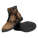 Bronze Snake Print Work Boots