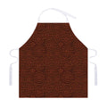 Brown Aboriginal Dot Pattern Print Adjustable Apron