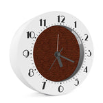 Brown Aboriginal Dot Pattern Print Alarm Clock