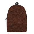 Brown Aboriginal Dot Pattern Print School Backpack