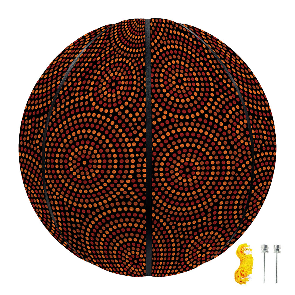 Brown Aboriginal Dot Pattern Print Basketball