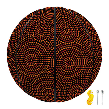 Brown Aboriginal Dot Pattern Print Basketball