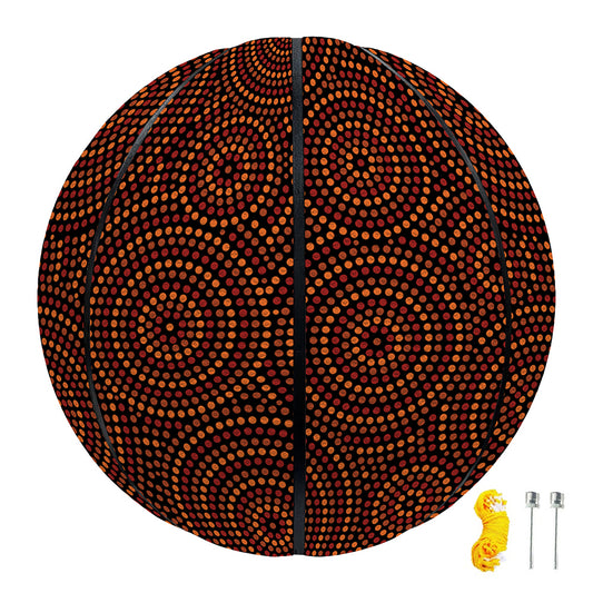 Brown Aboriginal Dot Pattern Print Basketball
