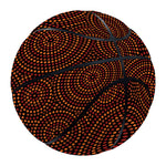 Brown Aboriginal Dot Pattern Print Basketball