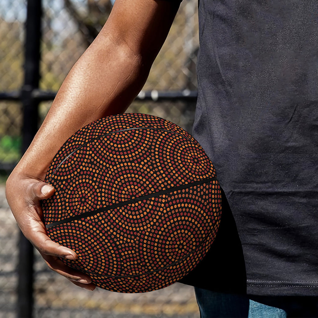 Brown Aboriginal Dot Pattern Print Basketball