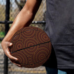 Brown Aboriginal Dot Pattern Print Basketball