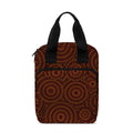 Brown Aboriginal Dot Pattern Print Bible Tote Bag