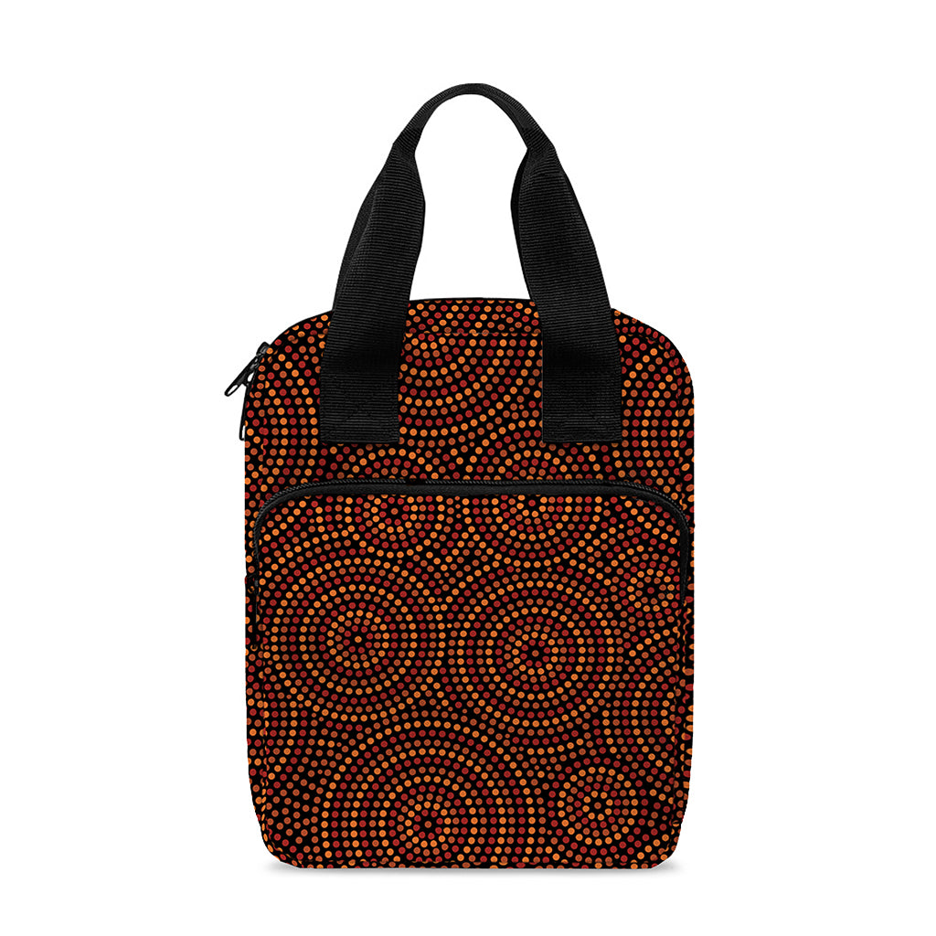Brown Aboriginal Dot Pattern Print Bible Tote Bag