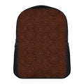 Brown Aboriginal Dot Pattern Print Casual Backpack