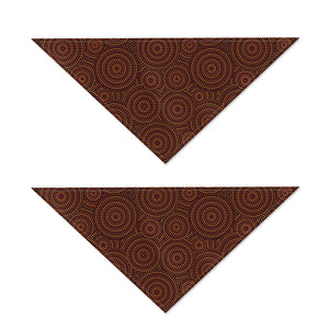 Brown Aboriginal Dot Pattern Print Dog Bandana