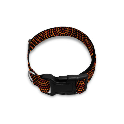 Brown Aboriginal Dot Pattern Print Dog Collar