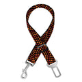 Brown Aboriginal Dot Pattern Print Dog Seat Belt