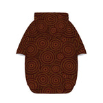 Brown Aboriginal Dot Pattern Print Dog Zip Up Hoodie