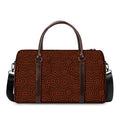 Brown Aboriginal Dot Pattern Print Duffel Bag