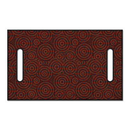 Brown Aboriginal Dot Pattern Print Golf Cart Seat Cover