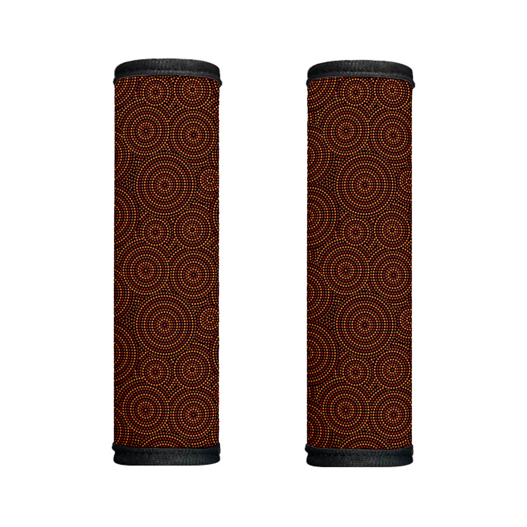 Brown Aboriginal Dot Pattern Print Handle Covers