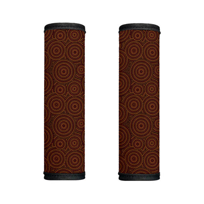 Brown Aboriginal Dot Pattern Print Handle Covers