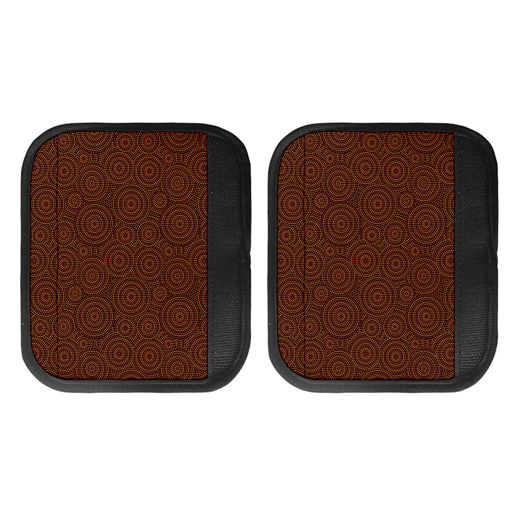Brown Aboriginal Dot Pattern Print Handle Covers