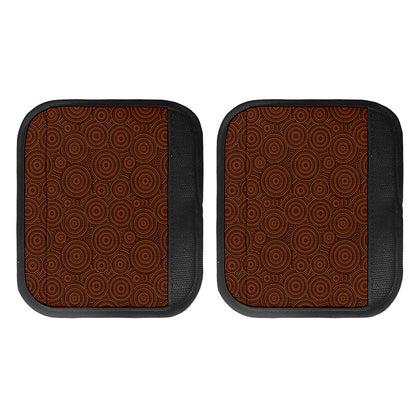 Brown Aboriginal Dot Pattern Print Handle Covers